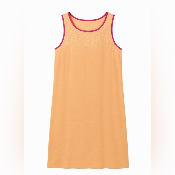 Bl^nk London Peach Lace Trim Shift Dress – Size Small Oversized Fits like Medium - Picture 10 of 10